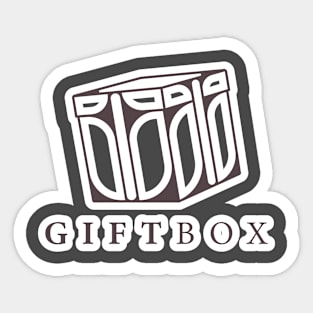 Gift box wrapped vector logo design. Gift icon design concept. Black Friday and Christmas gift box logo design. Sticker